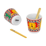 Bialetti Dolce&Gabbana Sicilian Cart Moka Express, Cups & Stirrer Gift Set
