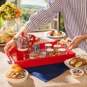 Bialetti Dolce&Gabbana Sicilian Cart Moka Express, Cups & Stirrer Gift Set