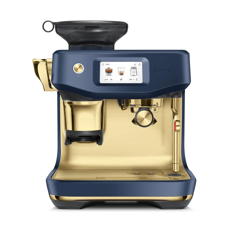 Breville Barista Touch Impress Espresso Machine — Damson Blue & Brass