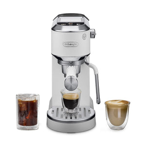 De'Longhi Dedica Duo Espresso Machine with Cold Brew — White