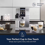 Delonghi Dinamica Plus Silver Automatic Espresso Machine #ECAM38085SB