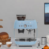 SMEG Manual Espresso Machine — Pastel Blue