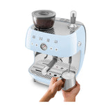 SMEG Manual Espresso Machine — Pastel Blue