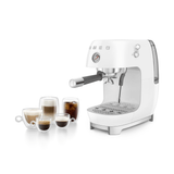Smeg Manual Espresso Coffee Machine With Cold Brew, White #ECF03WHUS