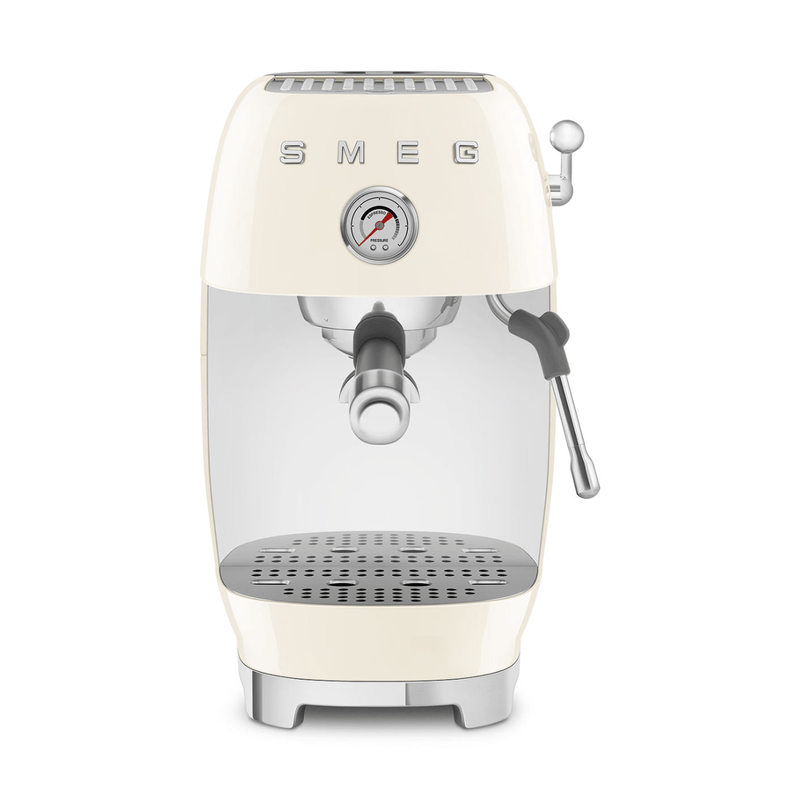 Smeg Manual Espresso Coffee Machine With Cold Brew, Cream #ECF03CRUS