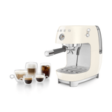 Smeg Manual Espresso Coffee Machine With Cold Brew, Cream #ECF03CRUS